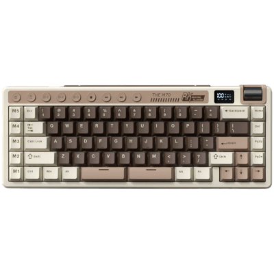 ROYAL KLUDGE RK M70 Mocha Grey Gaming Keyboard Cream switch