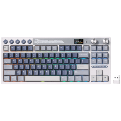 ROYAL KLUDGE RK M87 Ocean Blue Gaming Keyboard Cream switch