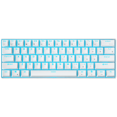 ROYAL KLUDGE RK61 White Gaming Keyboard Red switch