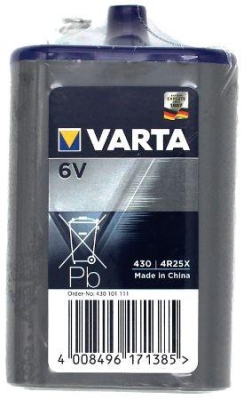 Цинк карбонова батерия  4R25 /1 бр. в опаковка/ 6V 7.5Ah VARTA