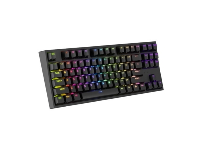 Клавиатура Genesis Thor 404 TKL Black RGB Backlight US Layout Yellow Switch, с кабел