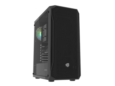 Кутия Fury Shobo SH4 RGB Midi Tower, Window, ATX, Black, 1 fan included