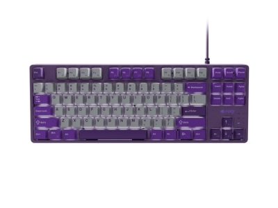 Клавиатура Fury Kanabo K2, US layout, White backlight, Mechanical, Grey-Violet, с кабел