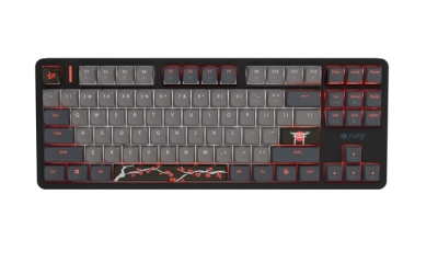 Клавиатура Fury Gaming Keyboard Kanabo K6, US layout, Magnetic backlight, Mechanical, Black-Grey, с кабел