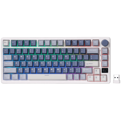 ROYAL KLUDGE RK-M75 Ocean Blue Gaming Keyboard K Sliver switch