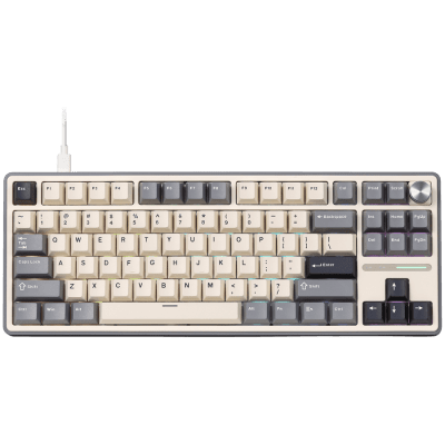 ROYAL KLUDGE R87Pro Half Grey Gaming Keyboard Creamy switch