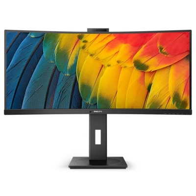 Монитор Philips 34B1U5600CH - 34" Curved 1500R, VA, WLED, 3440x1440@120Hz, 4ms GtG, 5Wx2, Webcam 5MP