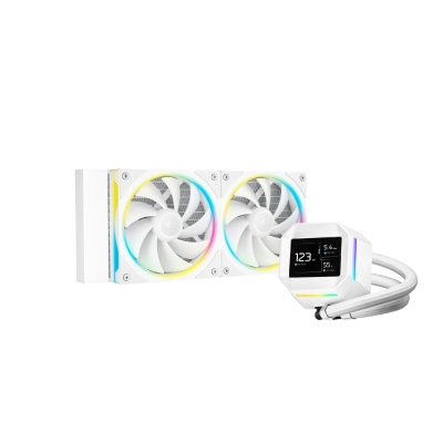 Охлаждане DeepCool LM240 WH - 2.4 inch IPS Display, Addressable RGB