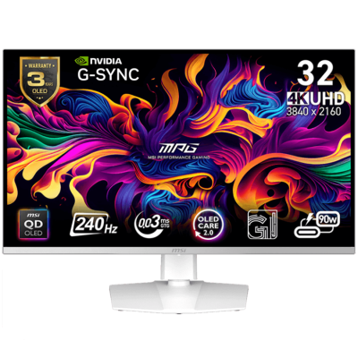 Монитор MSI MPG 321URXW - 31.5" 240Hz, UHD (3840x2160) 16:9, QD-OLED, 0.03ms