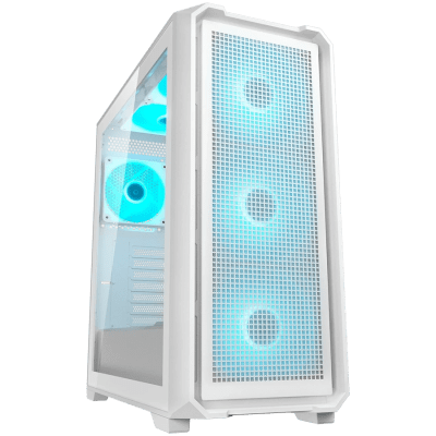 Кутия COUGAR MX600 Air Pro PC Case, Mid Tower, E-ATX, 6 fans included, White