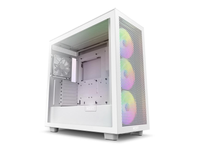 Кутия NZXT H7 Flow RGB, ATX, Matte White