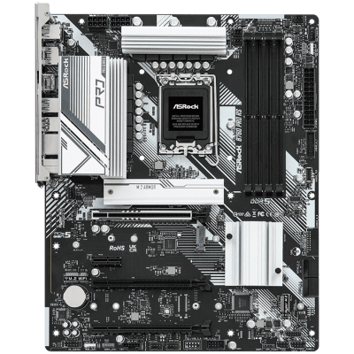 ASROCK MB Desktop B760 Pro RS (S1700, 4x DDR5, 1x PCIe 5.0 x16, 1x PCIe 4.0 x16, 1x PCIe 3.0 x16, 1x PCIe 3.0 x1, 2x Hyper M.2 PCIe Gen4x4, 1x M.2 PCIe Gen 4x2, 4x SATA3, 2x USB-C, 6x USB 3.2, 4x USB 2.0, 1xRJ-45 2.5GB, 1x HDMI, 1x DP, ATX
