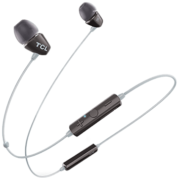 TCL In-ear Bleutooth Headset, Frequency of response: 10-22K, Sensitivity: 105 dB, Driver Size: 8.6mm, Impedence: 16 Ohm, Acoustic system: closed, Max power input: 20mW, Connectivity type: Bluetooth only (BT 4.2), Color Phantom Black