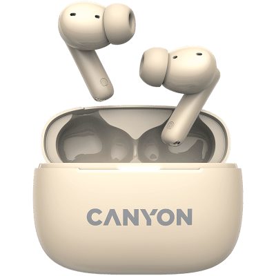 CANYON headset OnGo TWS-10 ANC+ENC Beige