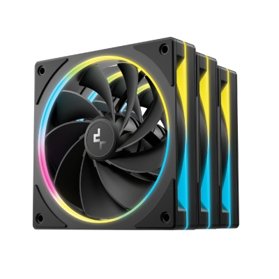 Комплект вентилатори DeepCool Fan Pack 3-in-1 3x120mm - FL12R SE Black, Reverse, Addressable RGB