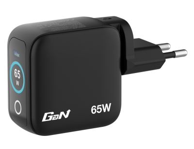 Зарядно устройство Verbatim Mini GaN Charger 65W with Display