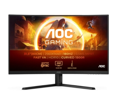 Монитор AOC CQ32G4VE - 31.5" Curved 1500R, Fast VA WLED, 2560x1440@180 Hz, 1ms GtG