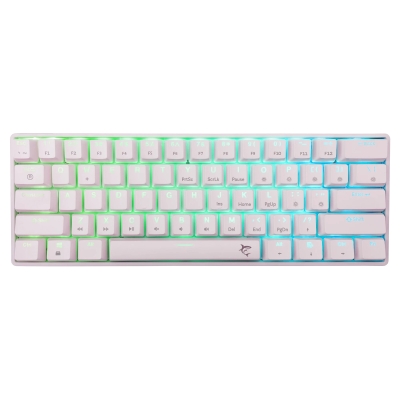 Клавиатура White Shark SHINOBI 2 - YUSYA 5P Blue Switches (English US), White, с кабел