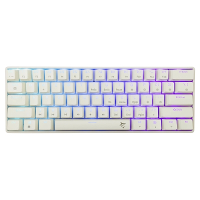 Клавиатура White Shark SHINOBI 2 - YUSYA 5P Red Switches (English US), White, с кабел