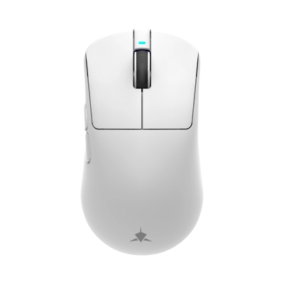 Мишка White Shark BORS - 12000dpi, 1000Hz, Bluetooth, White, с кабел и безжична WiFi+BT