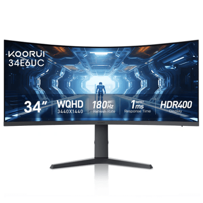 Монитор KOORUI 34E6UC - 34 inch 3440x1440 UWQHD 165Hz VA 1ms 21:9 CURVED