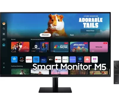 Монитор Samsung LS27DM500EUXDU M5 Smart, 27 inch FHD FLAT 16:9 (1920x1080) VA 60Hz, 250 cd/㎡, 3000:1, 4ms, 178/178, USB Hub 2xHDMI, Tilt, WiFi5, Bluetooth, Tizen, VESA 100x100, 2Y
