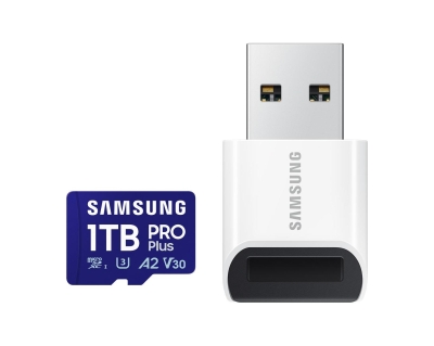 Карта памет Samsung PRO Plus 1 TB, microSDXC UHS-I Class 10, с адаптер