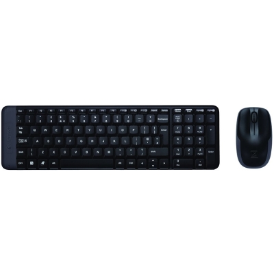 Комплект LOGITECH MK220 BLACK - безжични WiFi