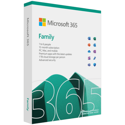 M365 Family English Subscr 1YR EuroZone Medialess P10