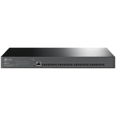 JetStream 16-Port 10GE SFP+ L2+ Managed SwitchPORT: 16× 10G SFP+ Slots, RJ45/Micro-USB Console PortSPEC: 1U 19-inch Rack-mountable Steel CaseFEATURE: Integration with Omada SDN Controller, Static Routing, OAM, sFlow, DDM, 802.1Q VLAN, QinQ, STP/