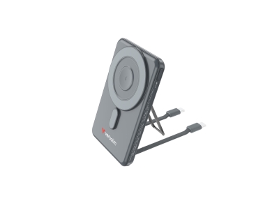 Външна батерия Verbatim Charge 'n' Go 2C Power Bank Magnetic Wireless 5000mAh with 2 USB-C Cables & Stand Grey