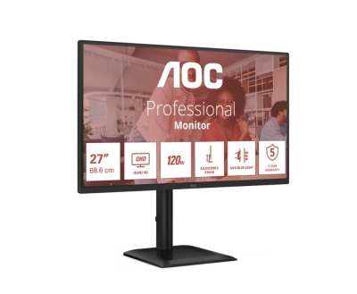 Монитор AOC Q27E4U - 27" IPS WLED, 2560x1440@120Hz, 4ms GtG, 2Wx2