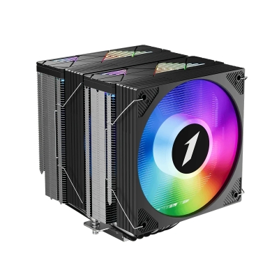 Охлаждане 1stPlayer CRYO CY12LD Black - LGA1851/AM5, Dual-Tower, ARGB