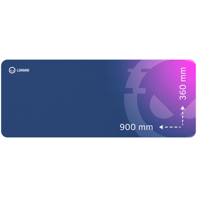 Lorgar Main 139, Gaming mouse pad, High-speed surface, Purple anti-slip rubber base, 900x360mm x 3mm, weight 0.6kg