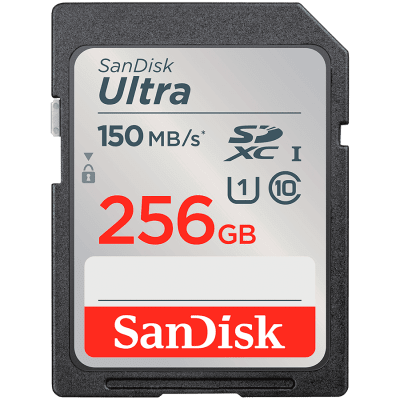 SanDisk Ultra 256GB SDXC Memory Card 150MB/s