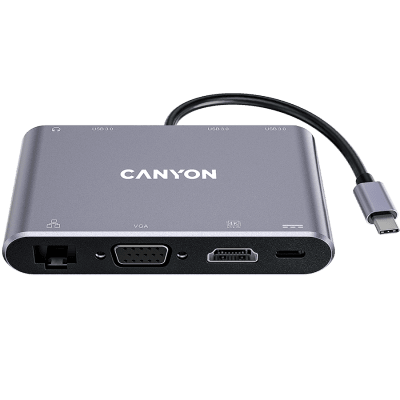 CANYON hub DS-14 8in1 4k USB-C Dark Grey