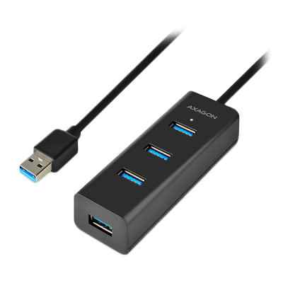 AXAGON HUE-S2BL 4x USB3.0 Charging Hub 1.2m Cable, MicroUSB Charging