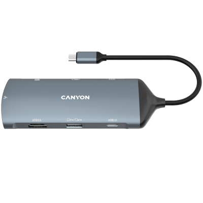 CANYON hub DS-15 8in1 4k USB-C Dark Grey