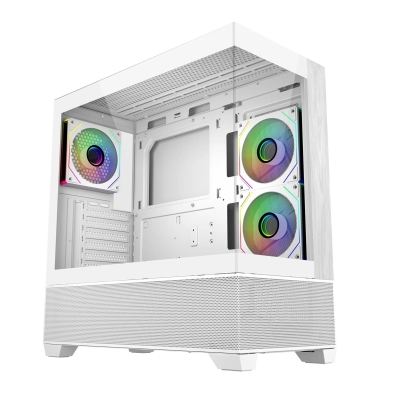 Кутия CoolerMaster Elite 690 Wood - Бял, ATX, 3 fans included