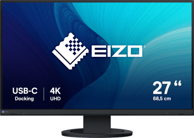 Монитор EIZO ColorEdge EV2740S-BK- 27'', 3840x2160, 60Hz, IPS, USB-C, DP, HDMI, 4xUSB-A, Черен
