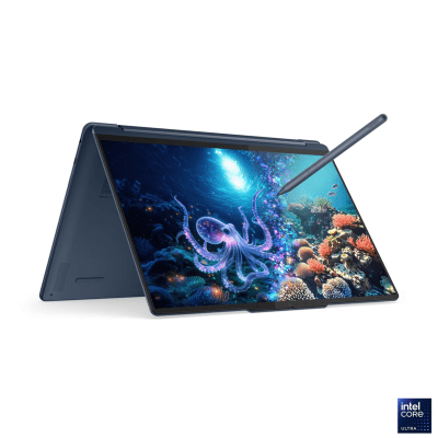 Лаптоп Lenovo Yoga 9 2-in-1 14ILL10 Aura Edition - 14.0", UHD+, тъчскрийн, Intel Core Ultra 7 258V, Intel Arc 140V, 32 GB, 1 TB SSD - 83LC000XBM