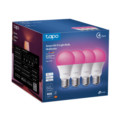 Интелигентна многоцветна електрическа крушка TP-Link Tapo L530E(4-pack)