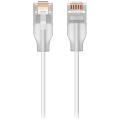 Ubiquiti UACC-Cable-Patch-EL-0.15M-W UniFi Etherlighting Patch Cable, Translucent booted RJ45 for optimal Etherlighting brightness, Outer diameter 2.5 mm