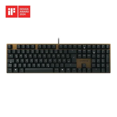 Клавиатура CHERRY KC 200MX Brown, Тънка, Черна, с кабел
