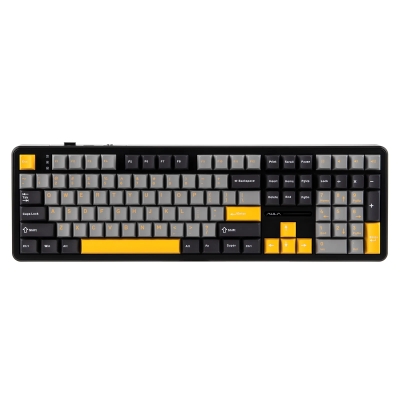 Клавиатура Aula F108 - Volcanic Switch [Linear] (English US), Black, Gray, с кабел и безжична WiFi+BT