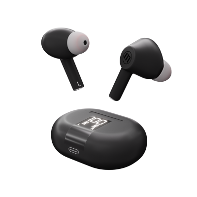 Блутут безжични слушалки тапи MAXELL MAXPODS active noise cancelling black