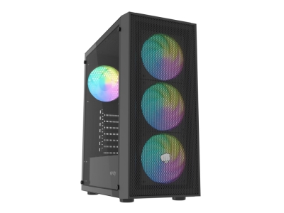 Кутия Fury PC Case Shobo SH8 ARGB Midi Tower, ATX, Black, 4 fans included