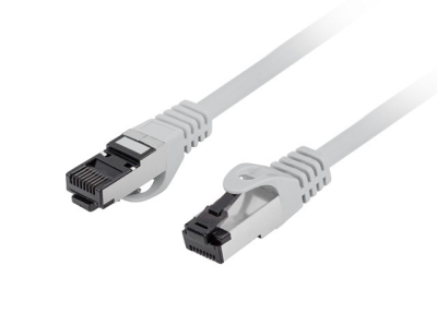Кабел Lanberg patch cord CAT.8.1 S/FTP LSZH CU 1m, grey