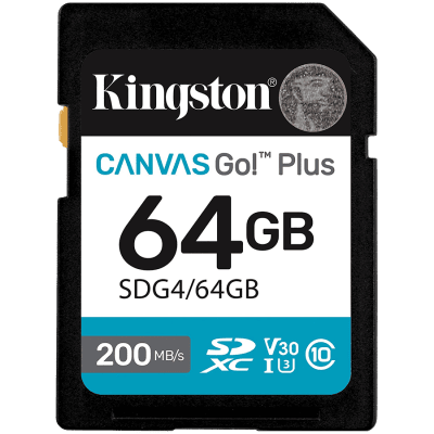 Карта памет KINGSTON 64GB SDXC Canvas Go Plus Gen4 200MB/s C10 UHS-I U3 V30