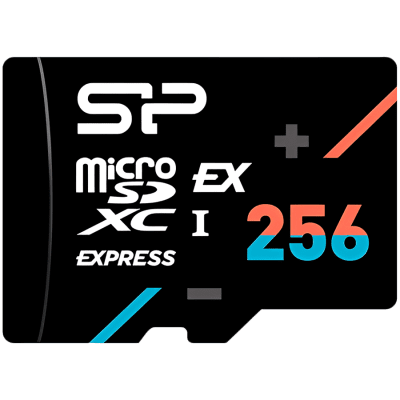 Карта памет SILICON POWER, 256 GB, microSD EX,256GB,UHS-I,PCIe Gen3x1,U3,V30,A1